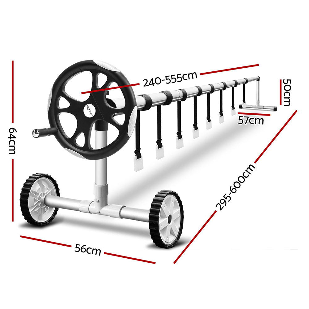 Aquabuddy Pool Cover Roller 5.5m Adjustable Swimming Pool Solar Blanket Reel PC-ROLLER-55