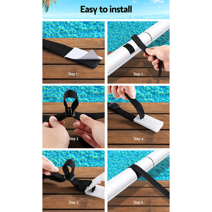 Aquabuddy Pool Cover Roller Attachment Swimming Pool Reel Straps Kit 8PCS PC-ROLLER-STRAPS