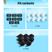 Aquabuddy Pool Cover Roller Attachment Swimming Pool Reel Straps Kit 8PCS PC-ROLLER-STRAPS