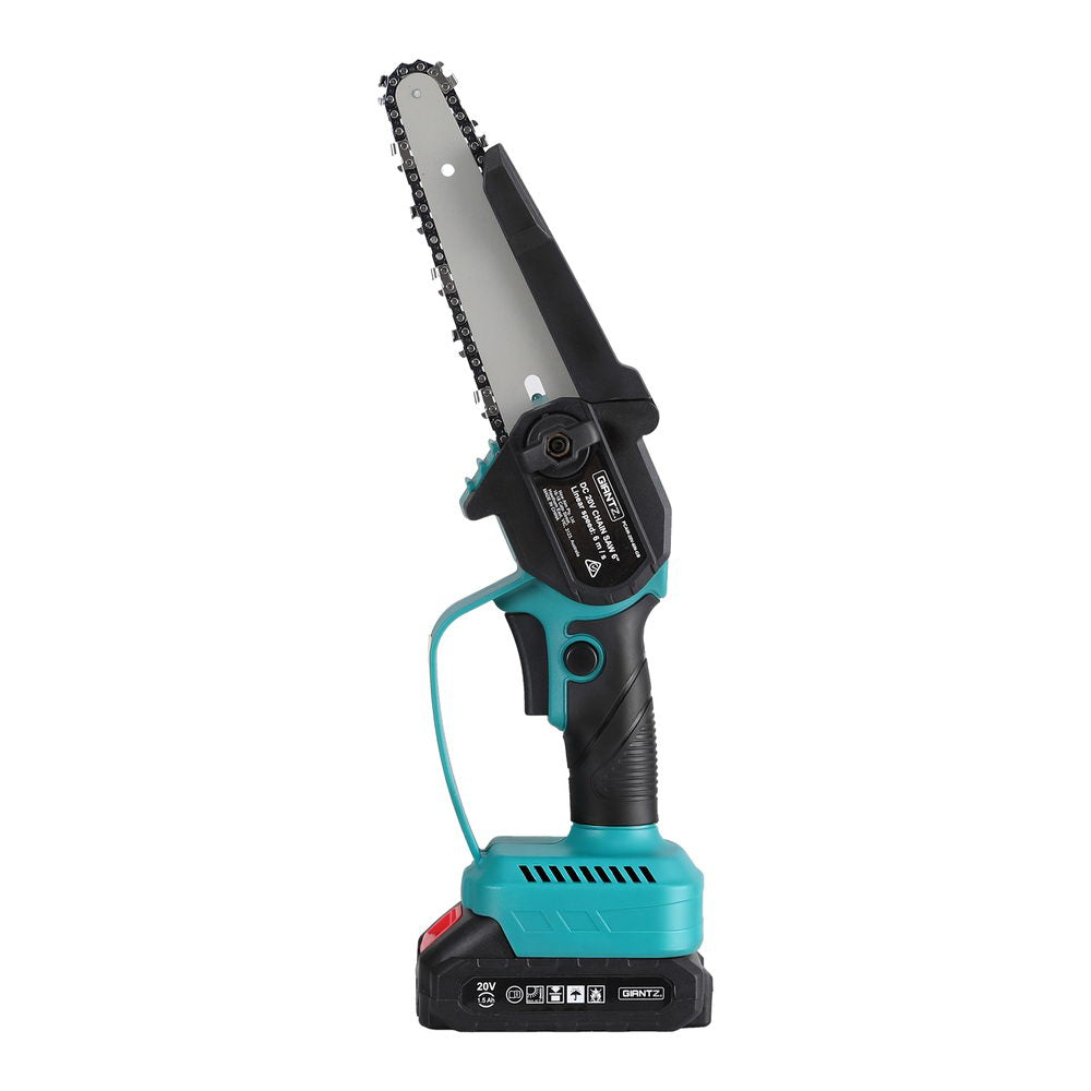 Giantz Telescopic Pole Chainsaw 6 Inch Cordless Tree Trimmer Kit 20V Battery PCAW-20V-6IN-GB