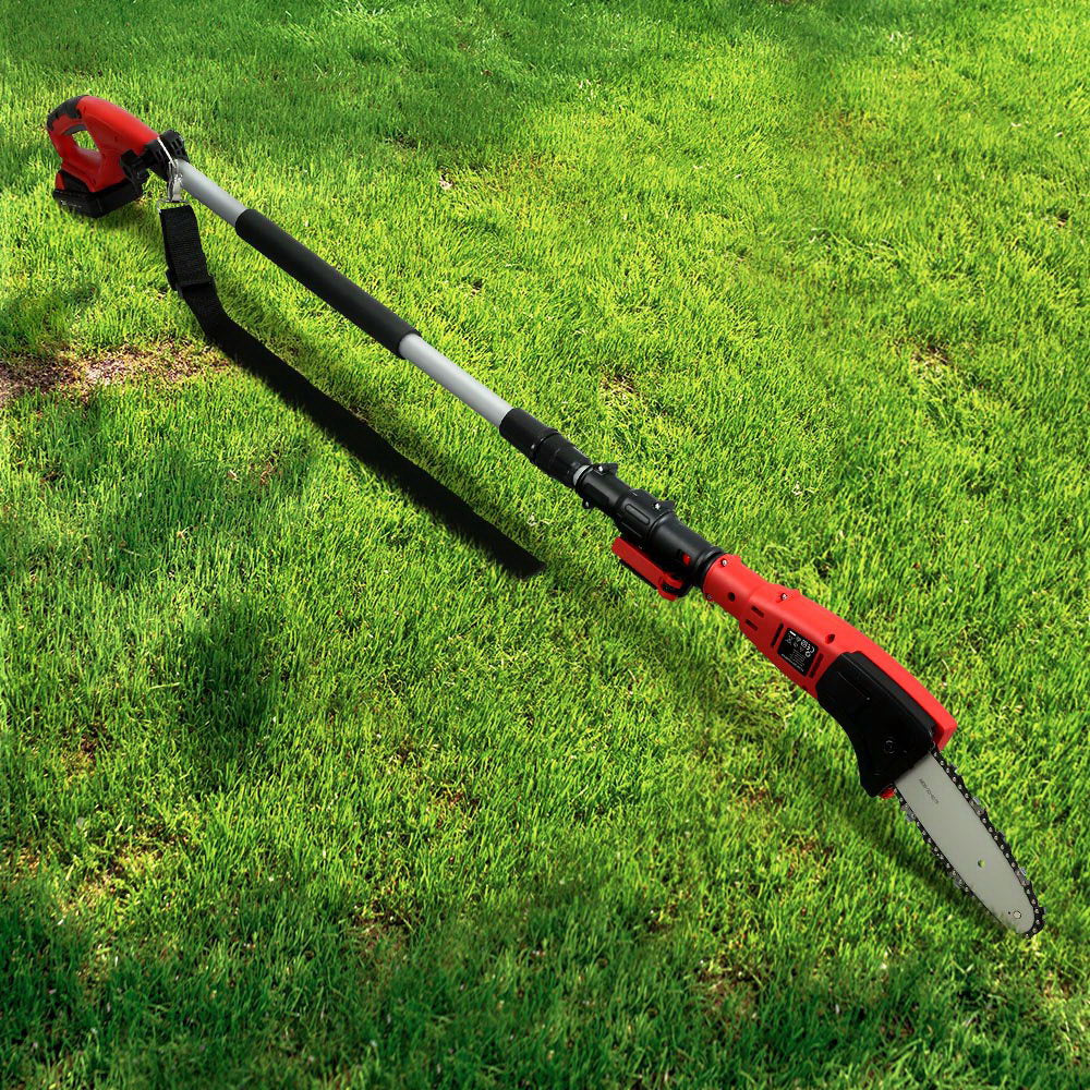 Giantz Chainsaw Cordless Pole Chain Saw 20V 8inch Pruner Battery 2.7m Long Reach PCAW-20V-N-SAW-RD