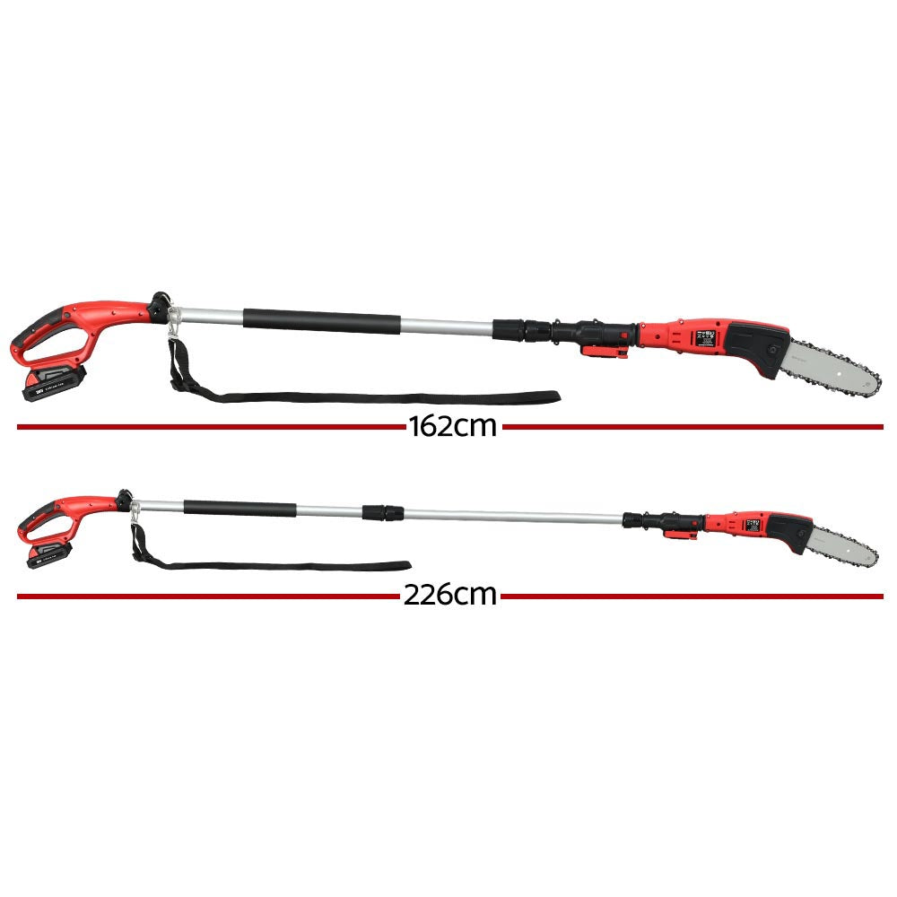 Giantz Chainsaw Cordless Pole Chain Saw 20V 8inch Pruner Battery 2.7m Long Reach PCAW-20V-N-SAW-RD