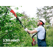 Giantz Chainsaw Cordless Pole Chain Saw 20V 8inch Pruner Battery 2.7m Long Reach PCAW-20V-N-SAW-RD