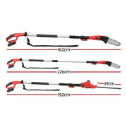 Giantz Chainsaw Trimmer Cordless Pole Chain Saw 20V 8inch Battery 2.7m Reach PCAW-20V-N-SAWTM-RD