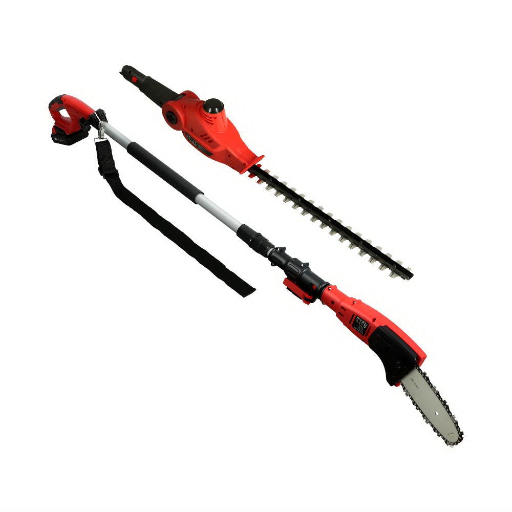 Giantz Chainsaw Trimmer Cordless Pole Chain Saw 20V 8inch Battery 2.7m Reach PCAW-20V-N-SAWTM-RD