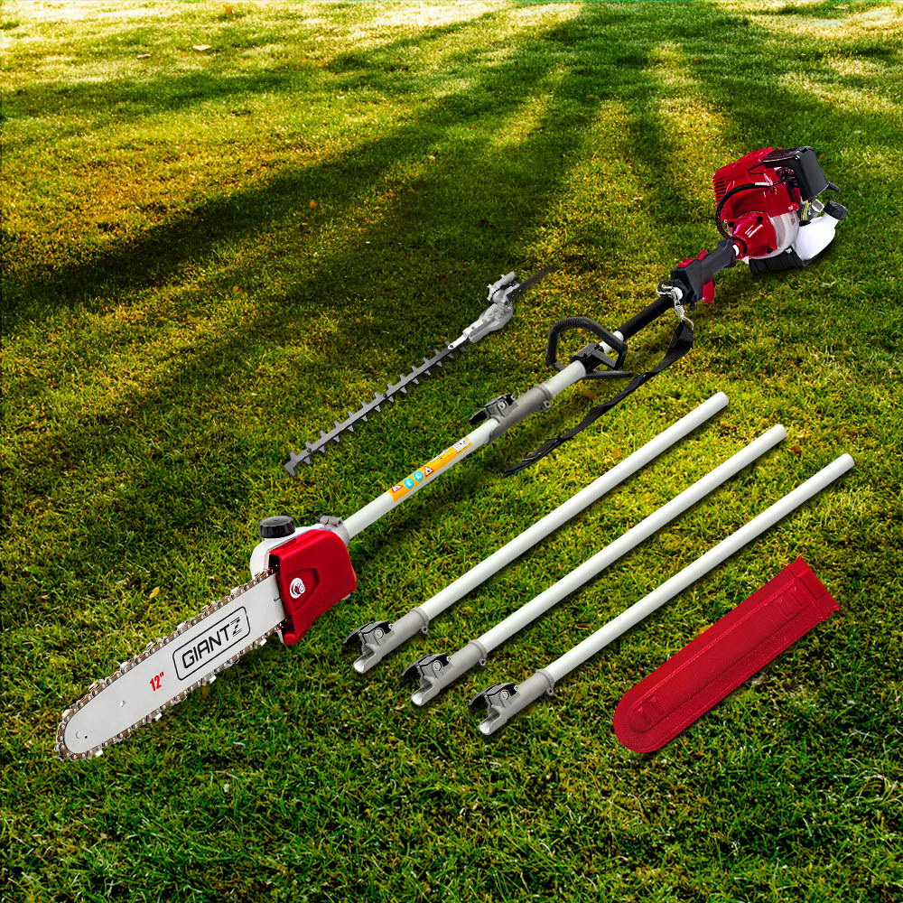 Giantz 31cc Pole Chainsaw 4 Stroke Petrol Tree Pruner Saw 12 Inch Bar Long Reach PCAW-4S-40CC-PART