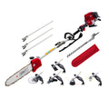 Giantz 4 Stroke Pole Chainsaw Petrol Hedge Trimmer Tree Pruner 12'' 7 In 1 PCAW-4S-40CC-TM