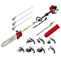 Giantz Pole Chainsaw 2 Stroke Petrol Tree Pruner Long Reach Saw 12 Inch Bar 9 In 1 PCAW-62CC-GSAW