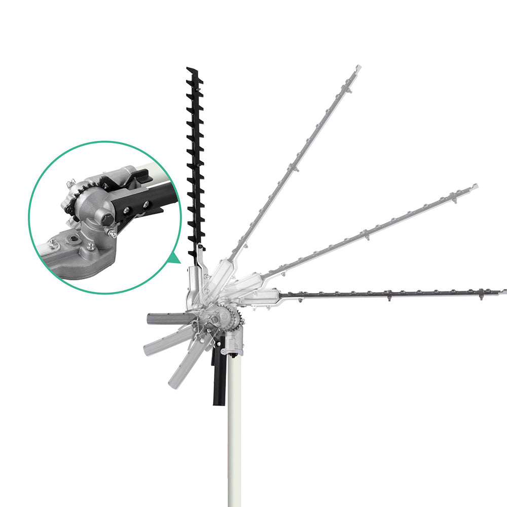 Giantz Pole Chainsaw 2 Stroke Petrol Tree Pruner Long Reach Saw 12 Inch Bar 9 In 1 PCAW-62CC-GSAW