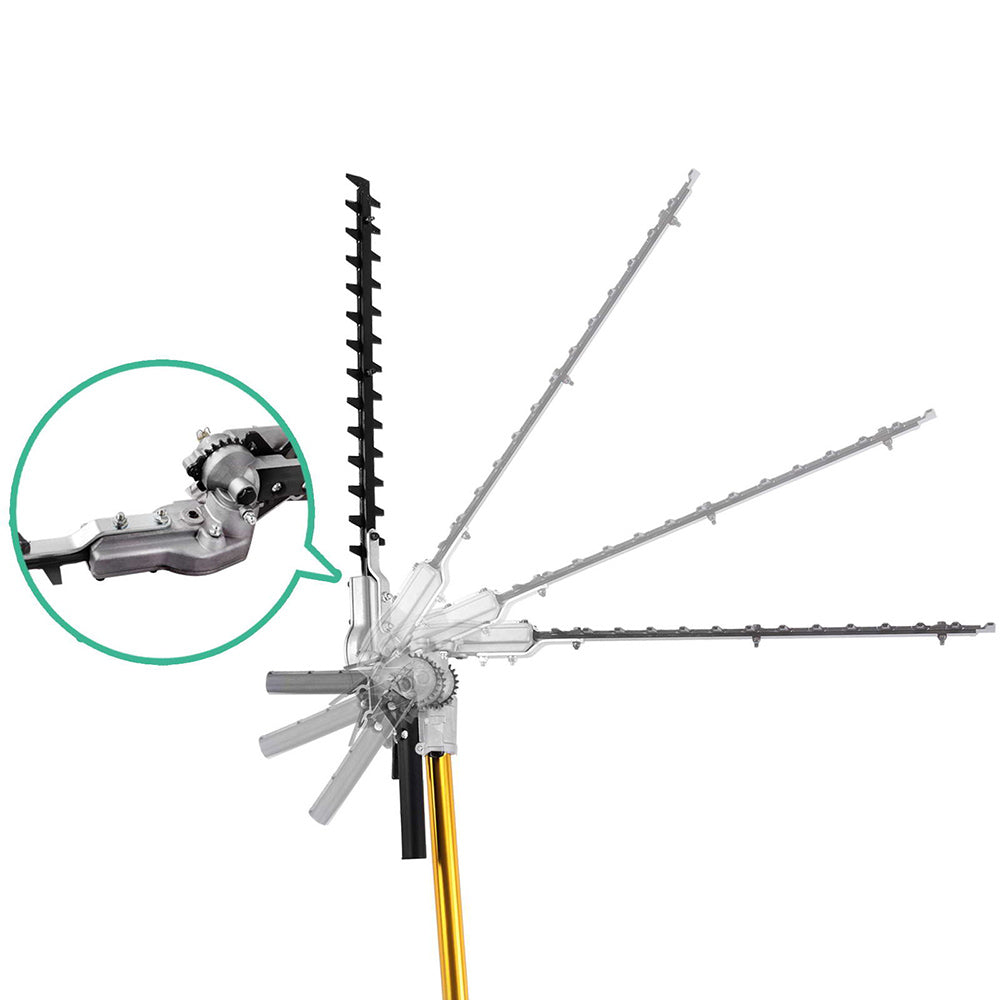 Giantz Pole Chainsaw 2 Stroke Petrol Tree Pruner Long Reach Saw 12 Inch Bar 2 In 1 PCAW-62CC-TM