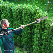 Giantz Pole Chainsaw 2 Stroke Petrol Tree Pruner Long Reach Saw 12 Inch Bar 2 In 1 PCAW-62CC-TM