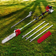 Giantz Pole Chainsaw 2 Stroke Petrol Tree Pruner Long Reach Saw 12 Inch Bar 2 In 1 PCAW-62CC-TM