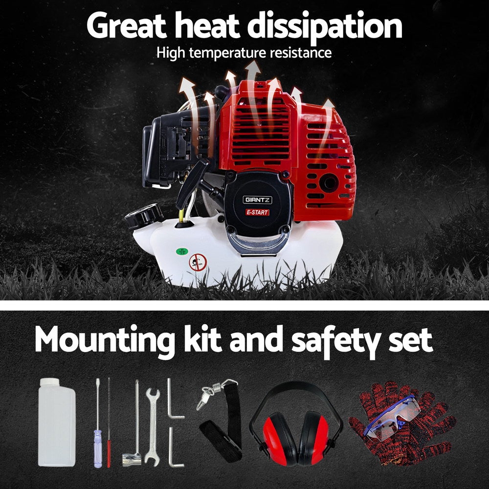 Giantz Pole Chainsaw Petrol Hedge Trimmer Tree Pruner 5 In 1 PCAW-65CC-BH-5IN1