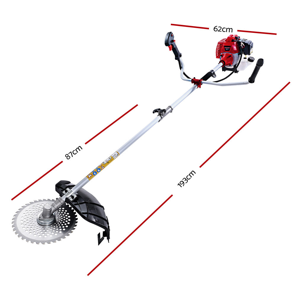 Giantz 2 Stroke Pole Chainsaw Petrol Hedge Trimmer Tree Pruner 7 In 1 PCAW-65CC-BH-GSAW