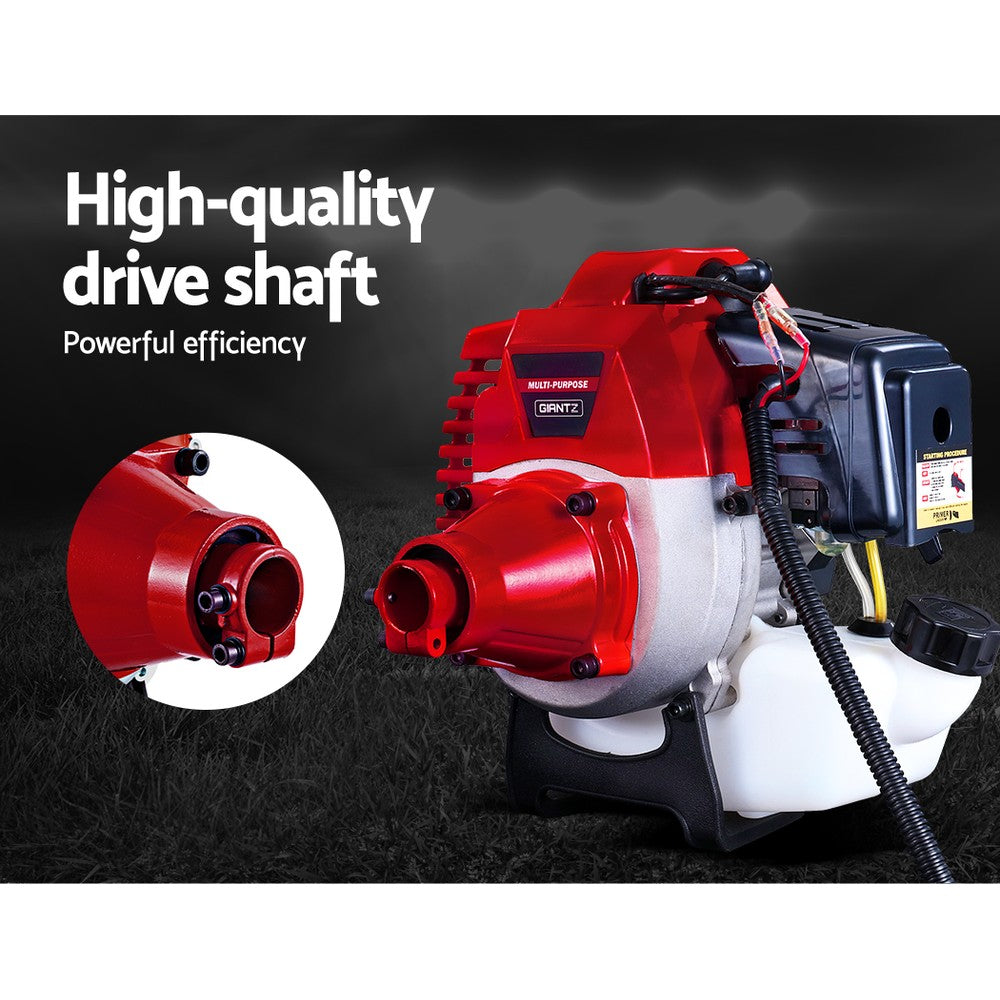 Giantz 2 Stroke Pole Chainsaw Petrol Hedge Trimmer Tree Pruner 7 In 1 PCAW-65CC-BH-GSAW