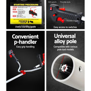 Giantz 2 Stroke Pole Chainsaw Petrol Hedge Trimmer Tree Pruner 7 In 1 PCAW-65CC-BH-GSAW