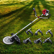 Giantz 2 Stroke Pole Chainsaw Petrol Hedge Trimmer Tree Pruner 7 In 1 PCAW-65CC-BH-GSAW