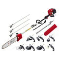 Giantz Pole Chainsaw 2 Stroke Petrol Hedge Trimmer Tree Pruner 9 In 1 PCAW-65CC-OG-GSAW