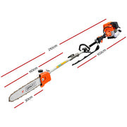Giantz Pole 4 Stroke Chainsaw Petrol Tree Pruner Long Reach Saw 12 Inch Bar PCAW-FY-139-OG