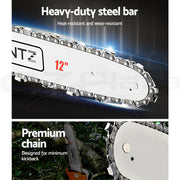 Giantz Pole 4 Stroke Chainsaw Petrol Tree Pruner Long Reach Saw 12 Inch Bar PCAW-FY-139-OG