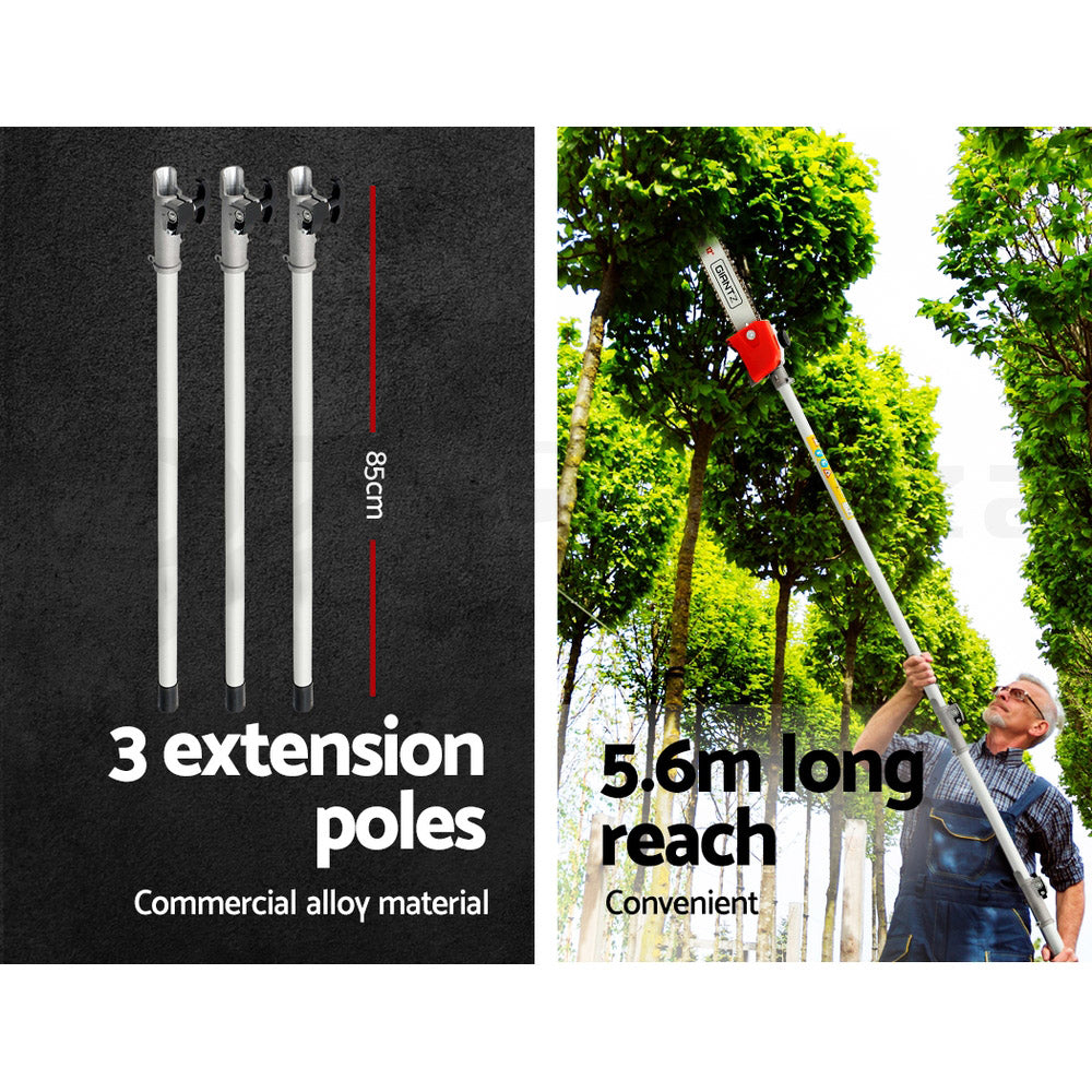 Giantz Pole 4 Stroke Chainsaw Petrol Tree Pruner Long Reach Saw 12 Inch Bar PCAW-FY-139-OG