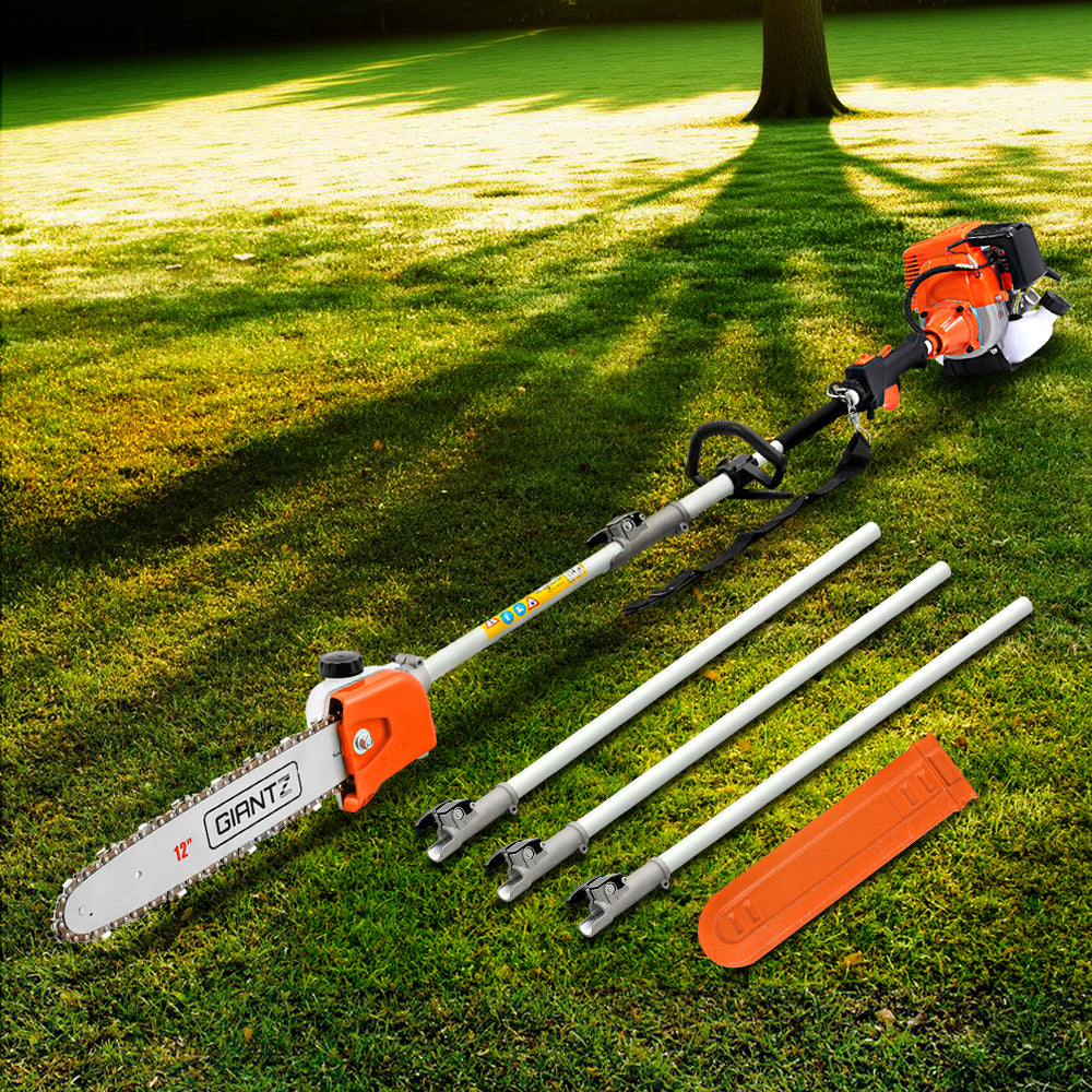 Giantz Pole 4 Stroke Chainsaw Petrol Tree Pruner Long Reach Saw 12 Inch Bar PCAW-FY-139-OG