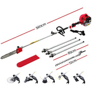 Giantz 65CC Pole Chainsaw Hedge Trimmer Brush Cutter Whipper Snipper 7-in-1 5.6m PCAW-SXFV-OR2C-TM-GSAW