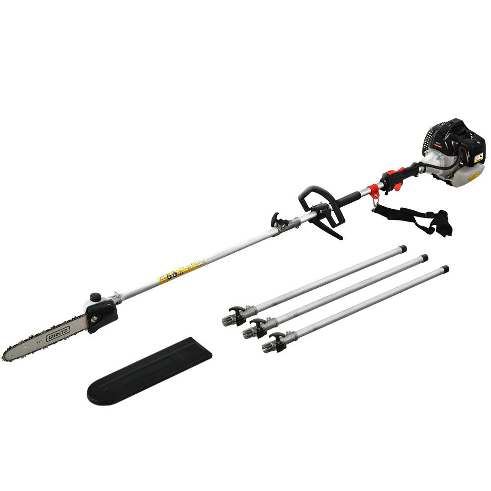 Giantz 63CC Pole Chainsaw 12in Chain Saw Petrol 5.6m Long Reach Black PCAW-SXTO-BK-2C