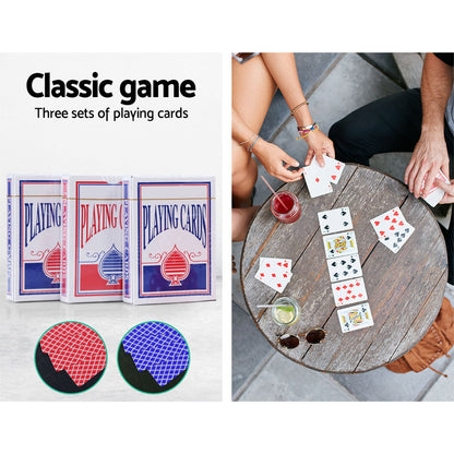 1000pcs Poker Chips Set Casino Texas Hold'em Gambling Party Game Dice Cards Case PCS-RCO-1000
