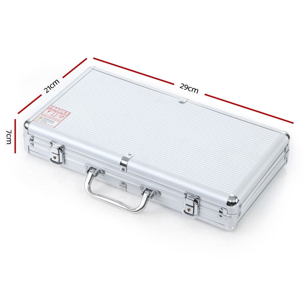 300pcs Poker Chips Set Casino Texas Hold'em Gambling Party Game Dice Cards Case PCS-RCO-300