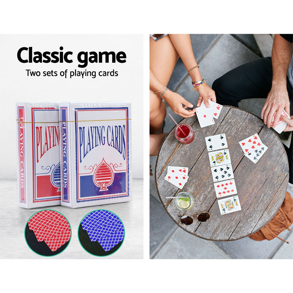 300pcs Poker Chips Set Casino Texas Hold'em Gambling Party Game Dice Cards Case PCS-RCO-300