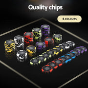 Poker Chip Set 500PC 14g Chips Casino Gambling Party Game Dice Cards PCS-RCO-500-14G