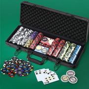 Poker Chip Set 500PC 14g Chips Casino Gambling Party Game Dice Cards PCS-RCO-500-14G