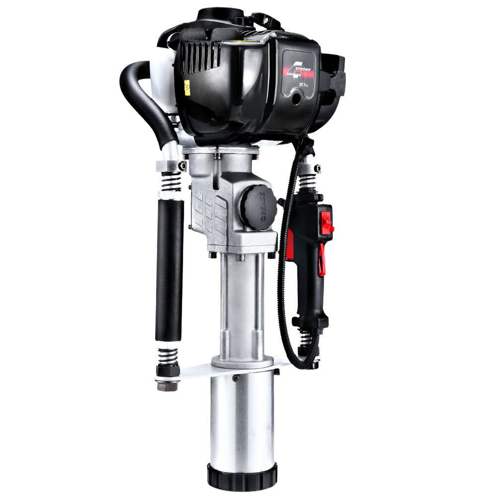 Giantz Petrol Post Driver 38CC 4-Stroke Rammer Pile Star Picket Fence Hole Black PD-FF-4S-OR