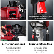 Giantz Petrol Post Driver 38CC 4-Stroke Rammer Pile Star Picket Fence Hole Drive Red PD-TE-4S-RD