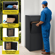 Gardeon Parcel Letterbox Drop Box Package Mailbox Black PDB-L-102-BK