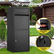 Gardeon Parcel Letterbox Drop Box Package Mailbox Black PDB-L-102-BK