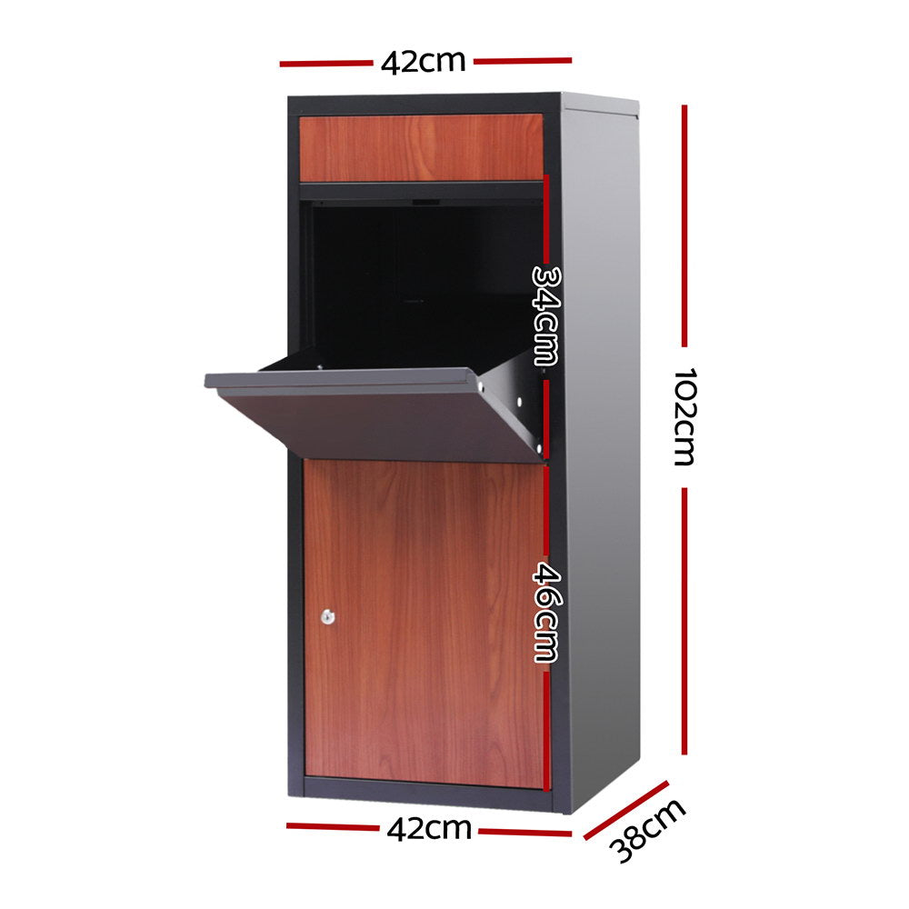 Gardeon Parcel Letterbox Drop Box Package Black PDB-L-102-WAL