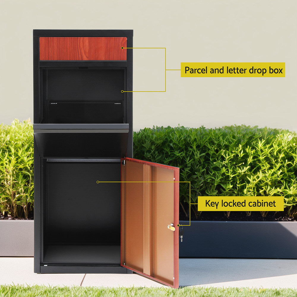 Gardeon Parcel Letterbox Drop Box Package Black PDB-L-102-WAL