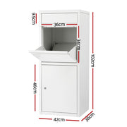 Gardeon Parcel Letterbox Drop Box Package White PDB-L-102-WH
