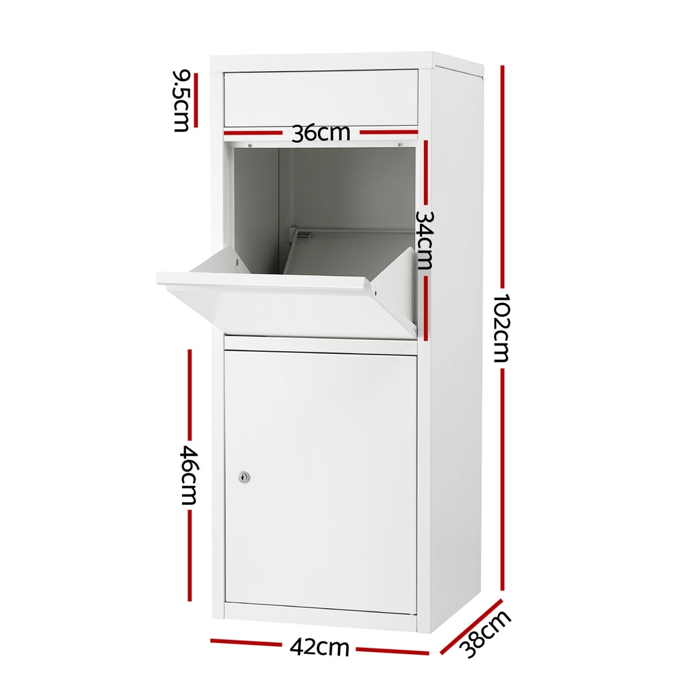 Gardeon Parcel Letterbox Drop Box Package White PDB-L-102-WH