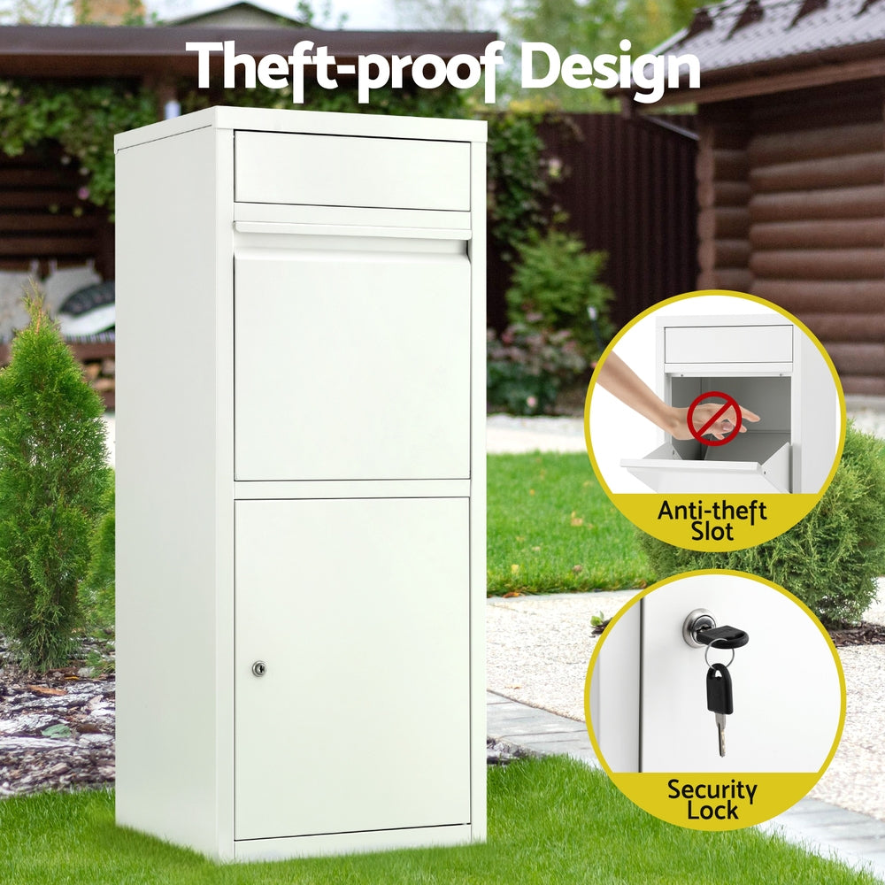 Gardeon Parcel Letterbox Drop Box Package White PDB-L-102-WH
