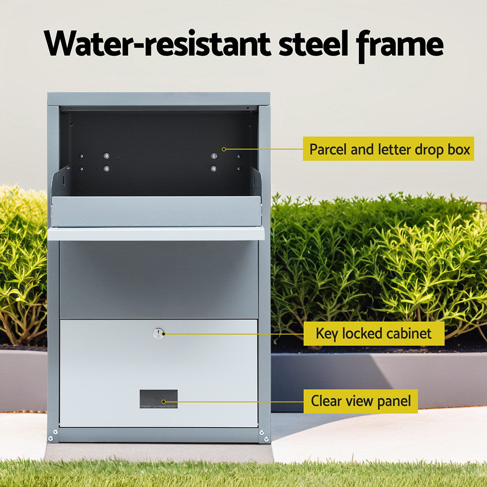 Gardeon Parcel Letterbox Drop Box Package Grey PDB-S-75-GY