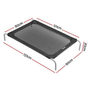 i.Pet Pet Dog Bed Elevated Trampoline Durable Raised Heavy Duty Large Dogs 90x137cm Black PET-BED-ET-XXL137-BK