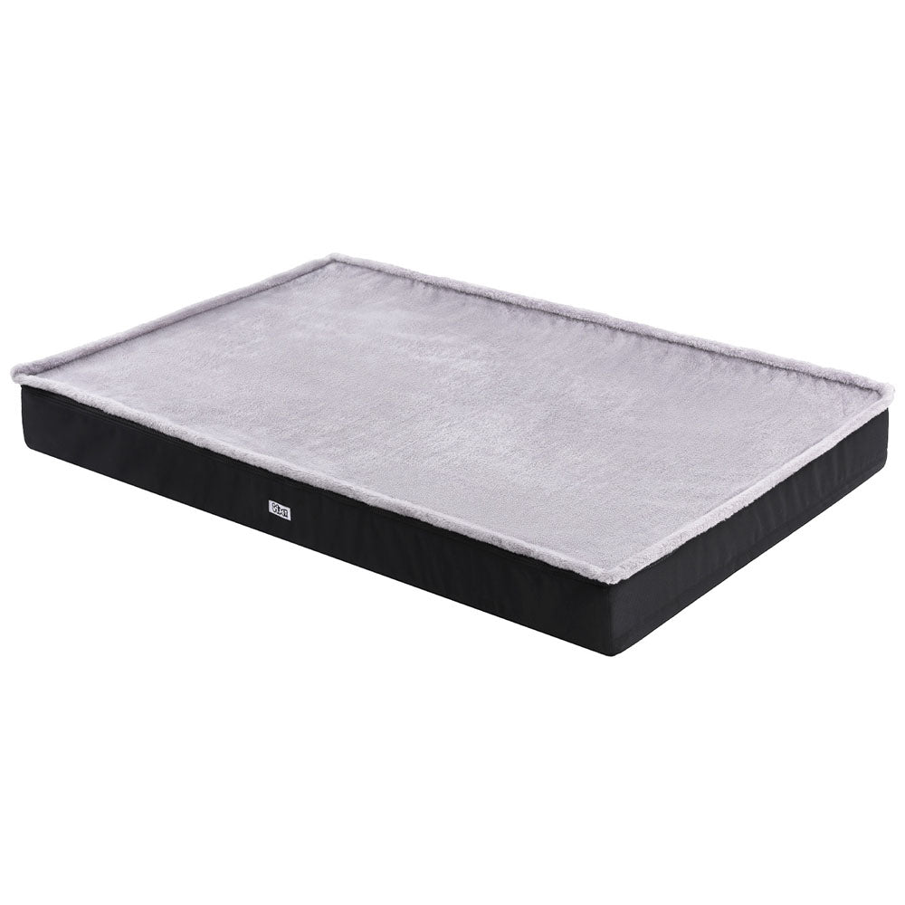 i.Pet Pet Bed Dog Cat Extra Large Calming Soft Sofa Foam Cushion Washable Cover Grey PET-BED-FLAT-XL120-GR