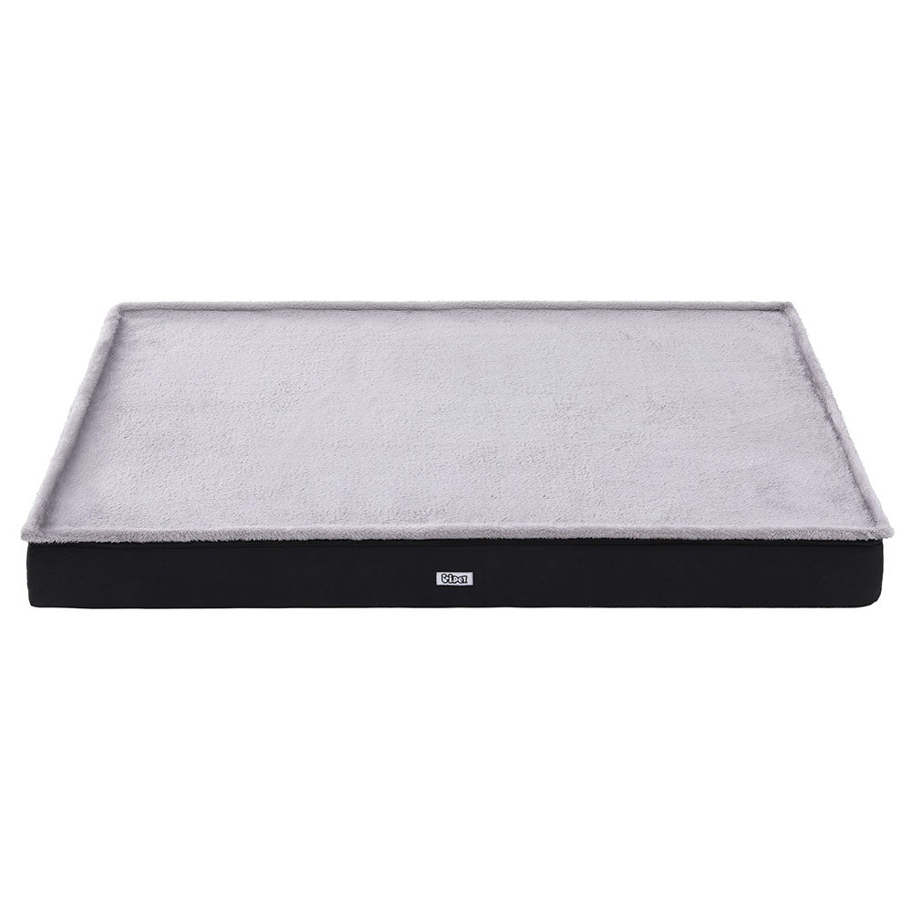 i.Pet Pet Bed Dog Cat Extra Large Calming Soft Sofa Foam Cushion Washable Cover Grey PET-BED-FLAT-XL120-GR