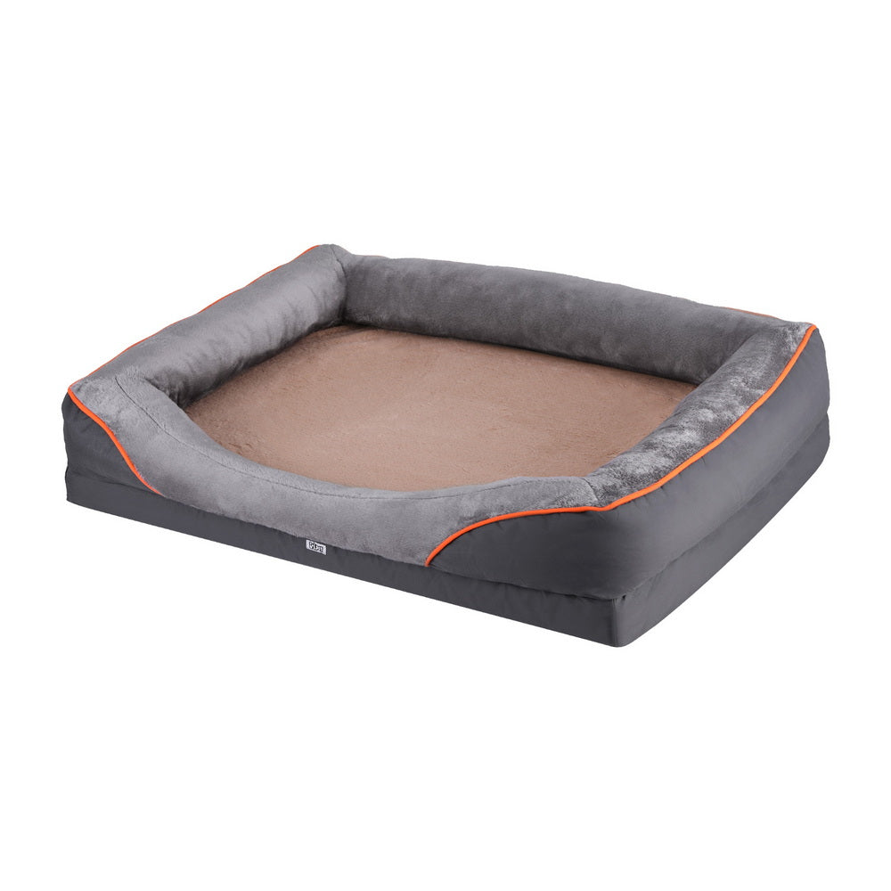 i.Pet Pet Bed Orthopedic Washable Dog Bed Plush Fleece Sofa Cushion Mat PET-BED-H30-XL120-GR