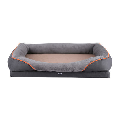 i.Pet Pet Bed Orthopedic Washable Dog Bed Plush Fleece Sofa Cushion Mat PET-BED-H30-XL120-GR