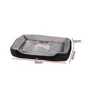 i.Pet Pet Bed Dog Cat Calming Soft Sleeping Comfy Plush Mat Cave Washable Black PET-BED-L80-BK