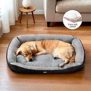 i.Pet Pet Bed Dog Cat Calming Soft Sleeping Comfy Plush Mat Cave Washable Black PET-BED-L80-BK